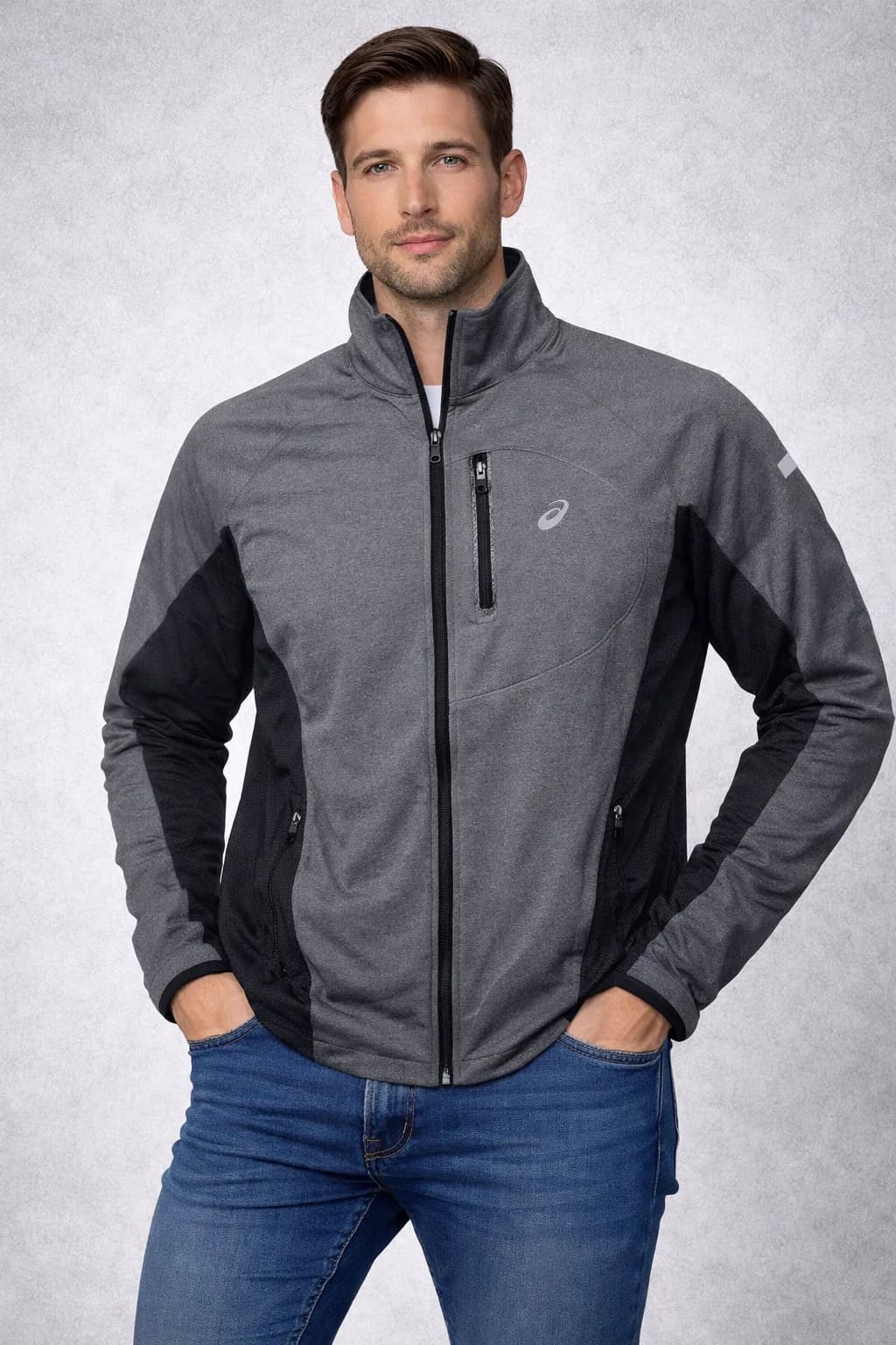 Asics Lightweight Track Jacket Grey Size Xl