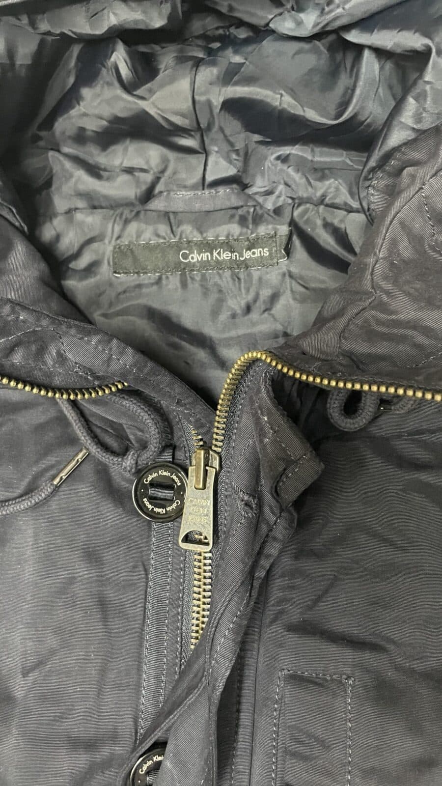 Calvin Klein thrift parka jacket India back view