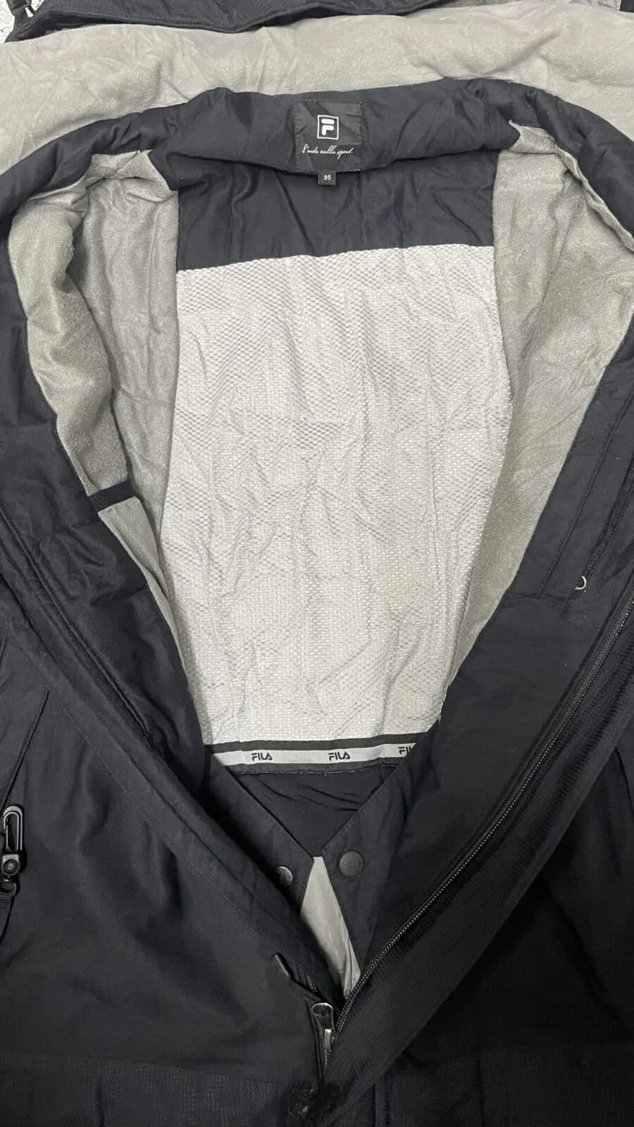 Fila thrift winter jacket India back view