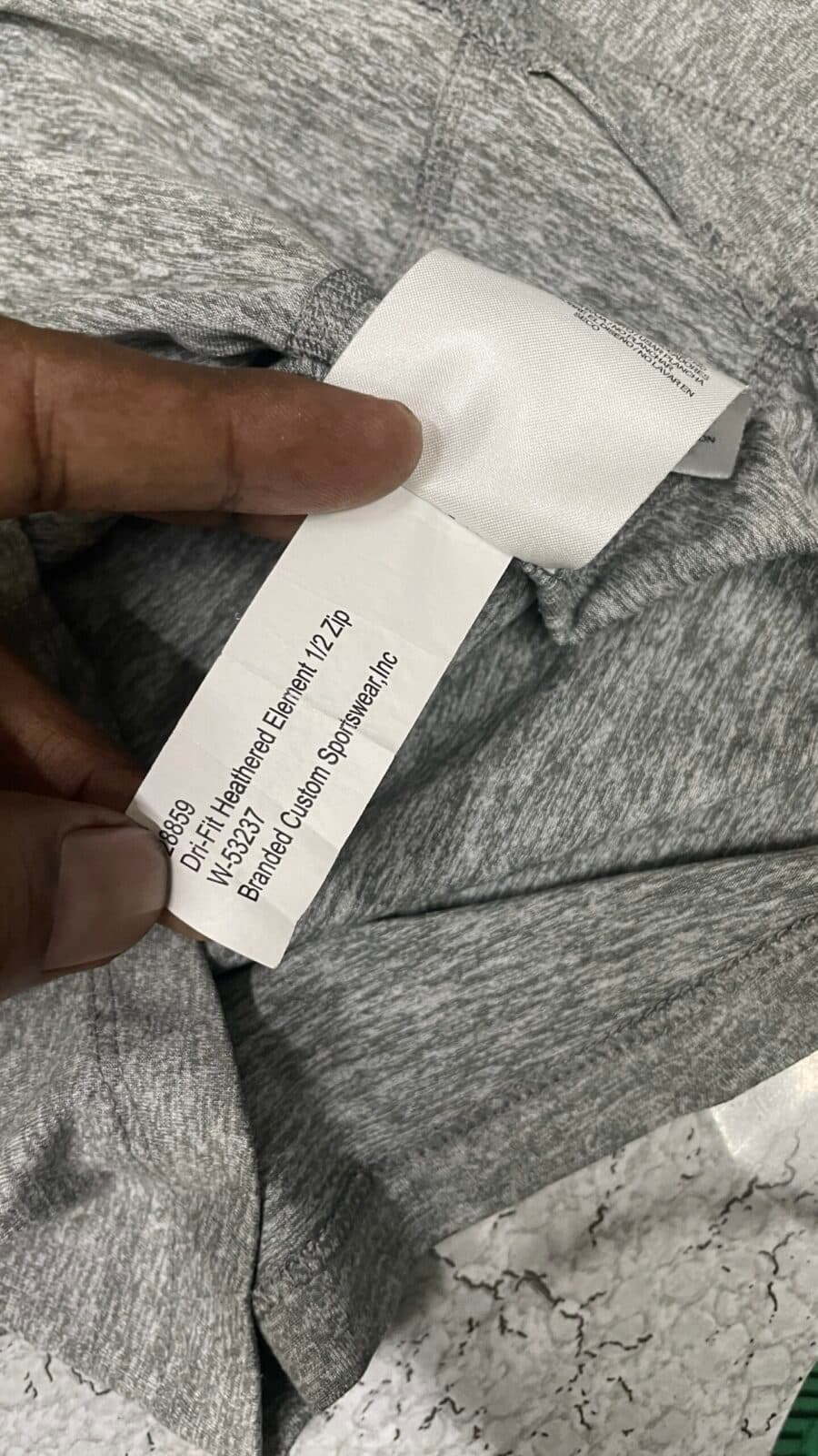 Nike Dri-FIT thrift t-shirt India close-up