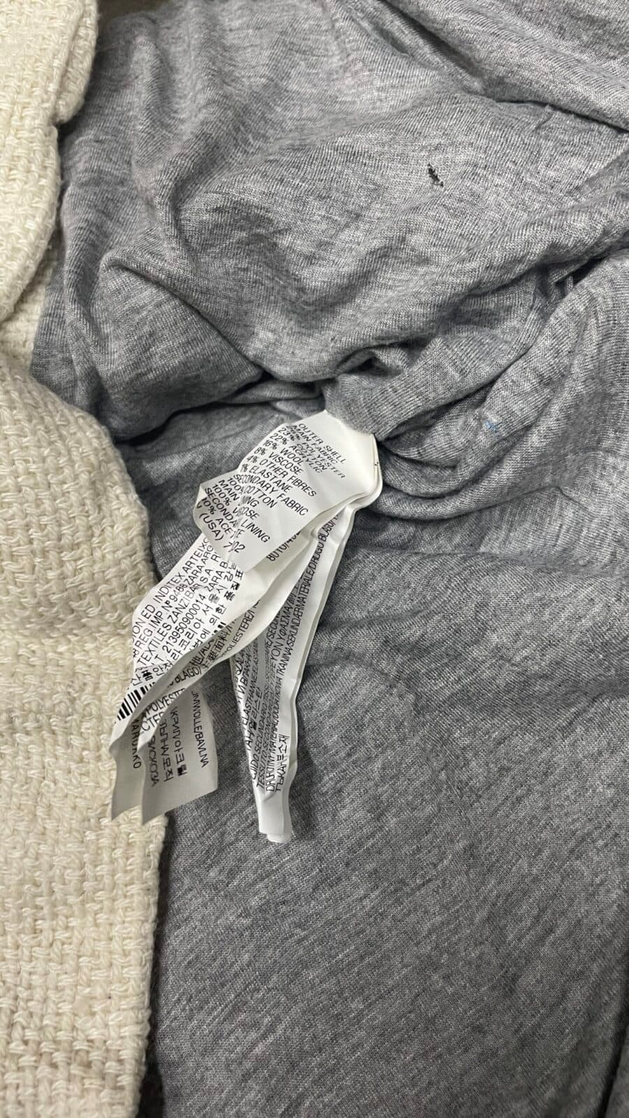 Zara thrift fleece jacket India detail view