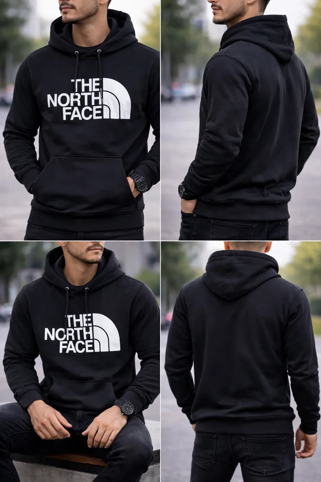 The North Face Mens Oversized GSm Hoodie black size XXl