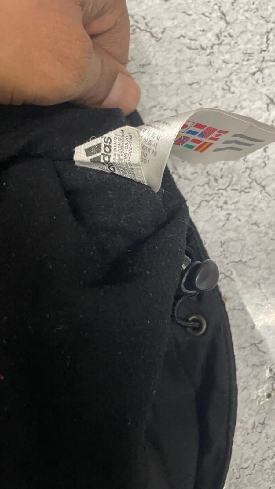 Adidas thrift jacket India detail view