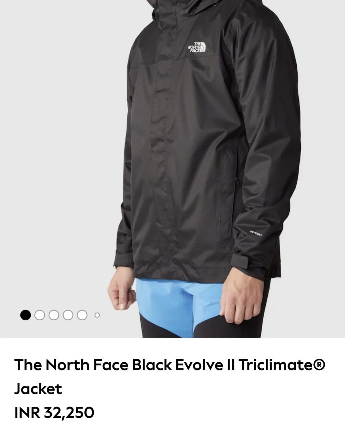 The North Face DryVent thrift rain jacket India back view