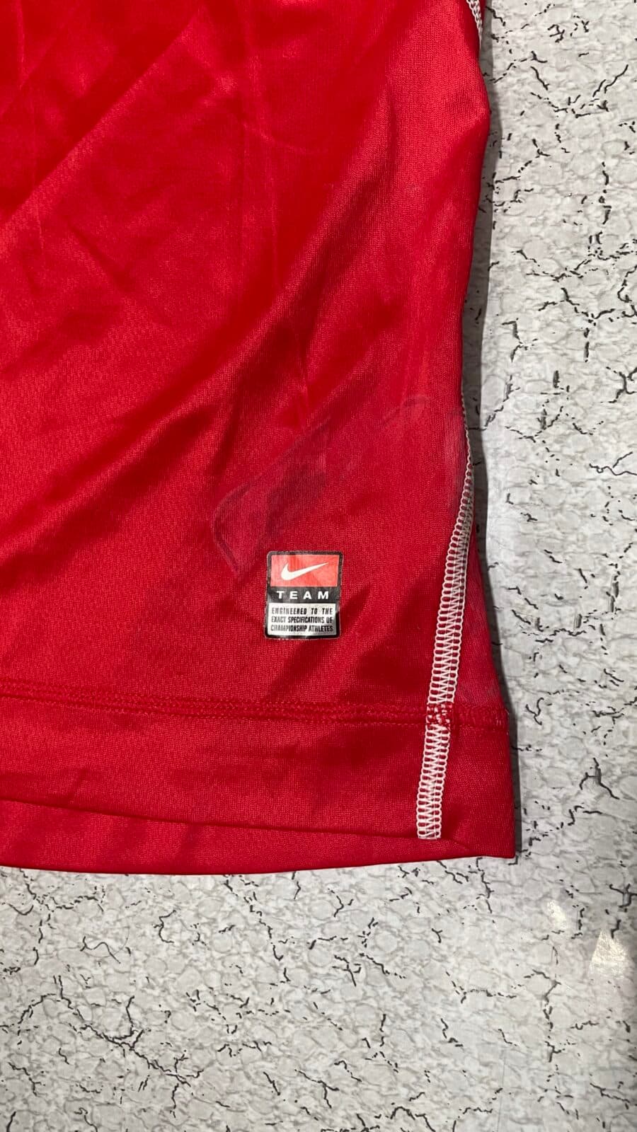 Nike thrift jersey India close-up