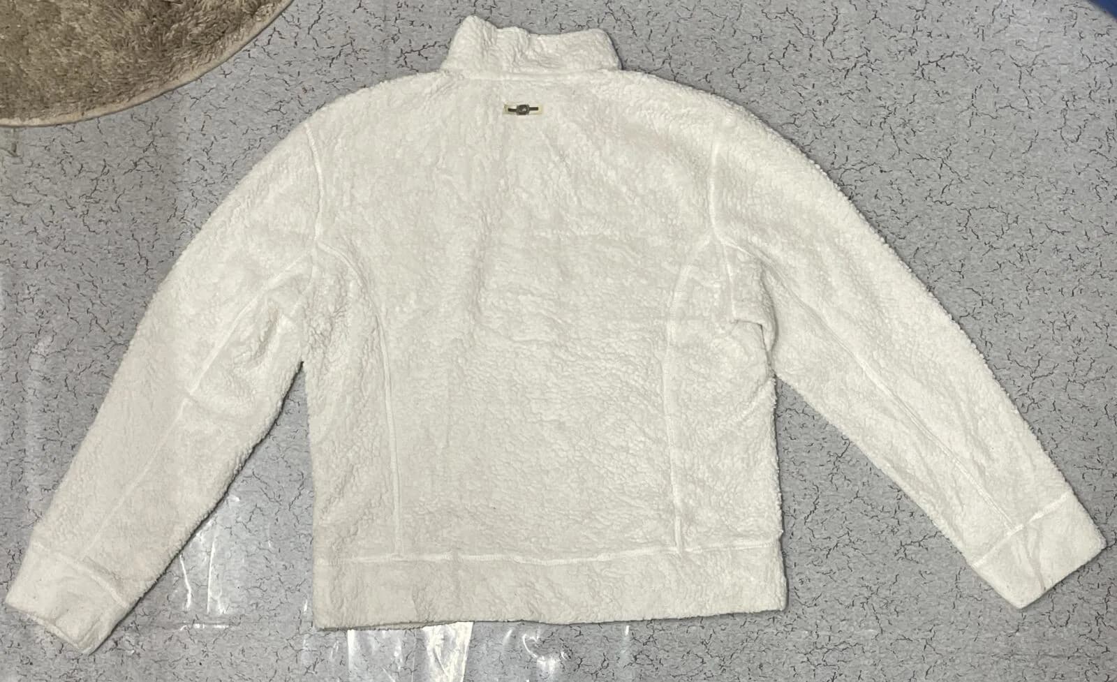 Branded thrift fleece jacket India back view