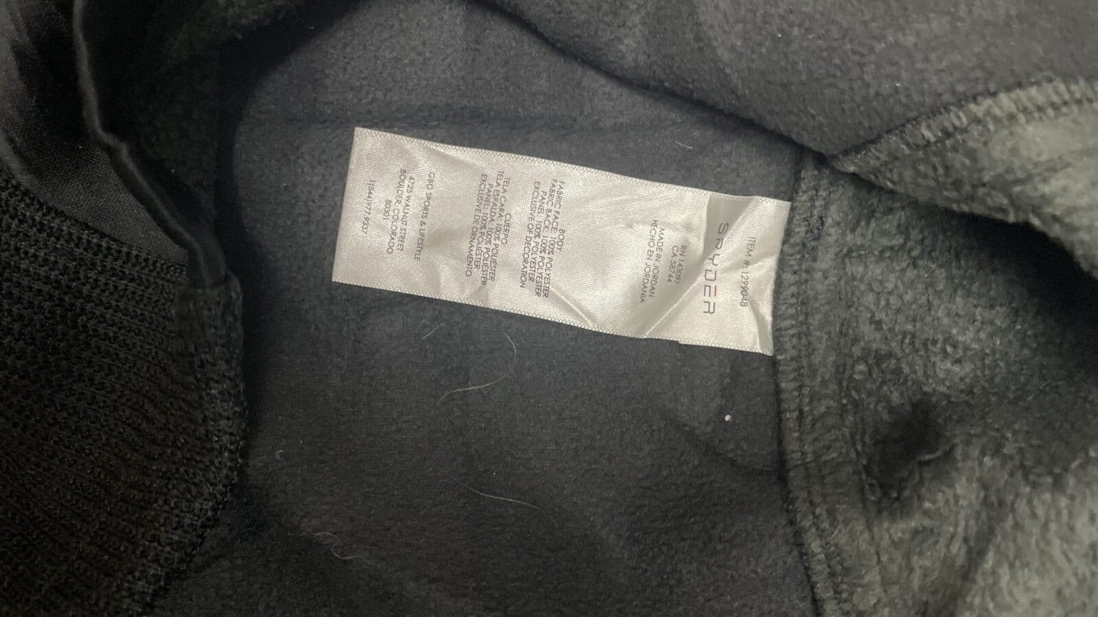Branded thrift fleece jacket India close-up