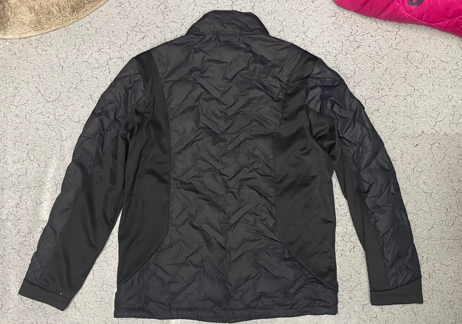 Branded thrift puffer jacket India back view