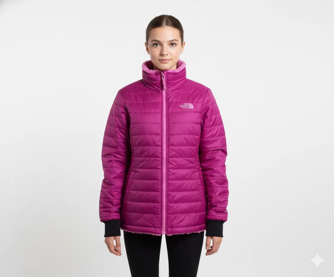 The North Face Women’s Reversible Jacket Puffer Fleece Pink Size M