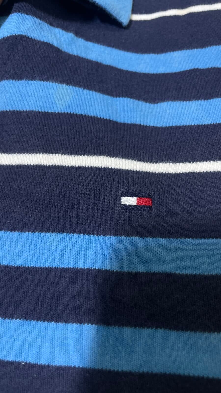 Tommy Hilfiger thrift polo shirt India close-up
