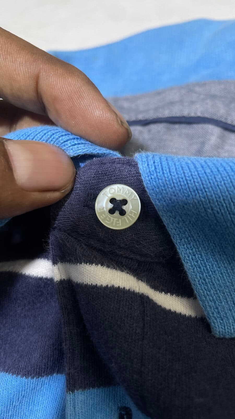 Tommy Hilfiger thrift polo shirt India detail view