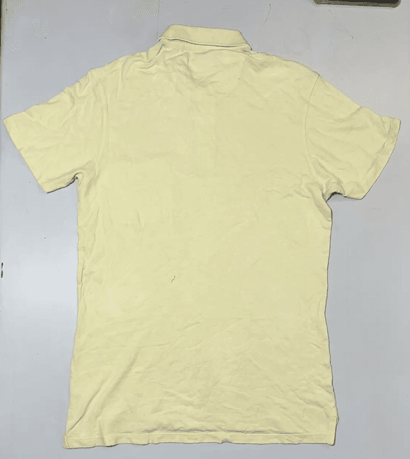 Branded thrift polo shirt India close-up