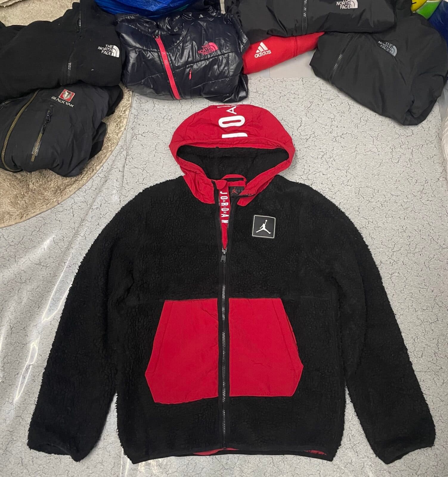 Branded thrift fleece jacket India back view