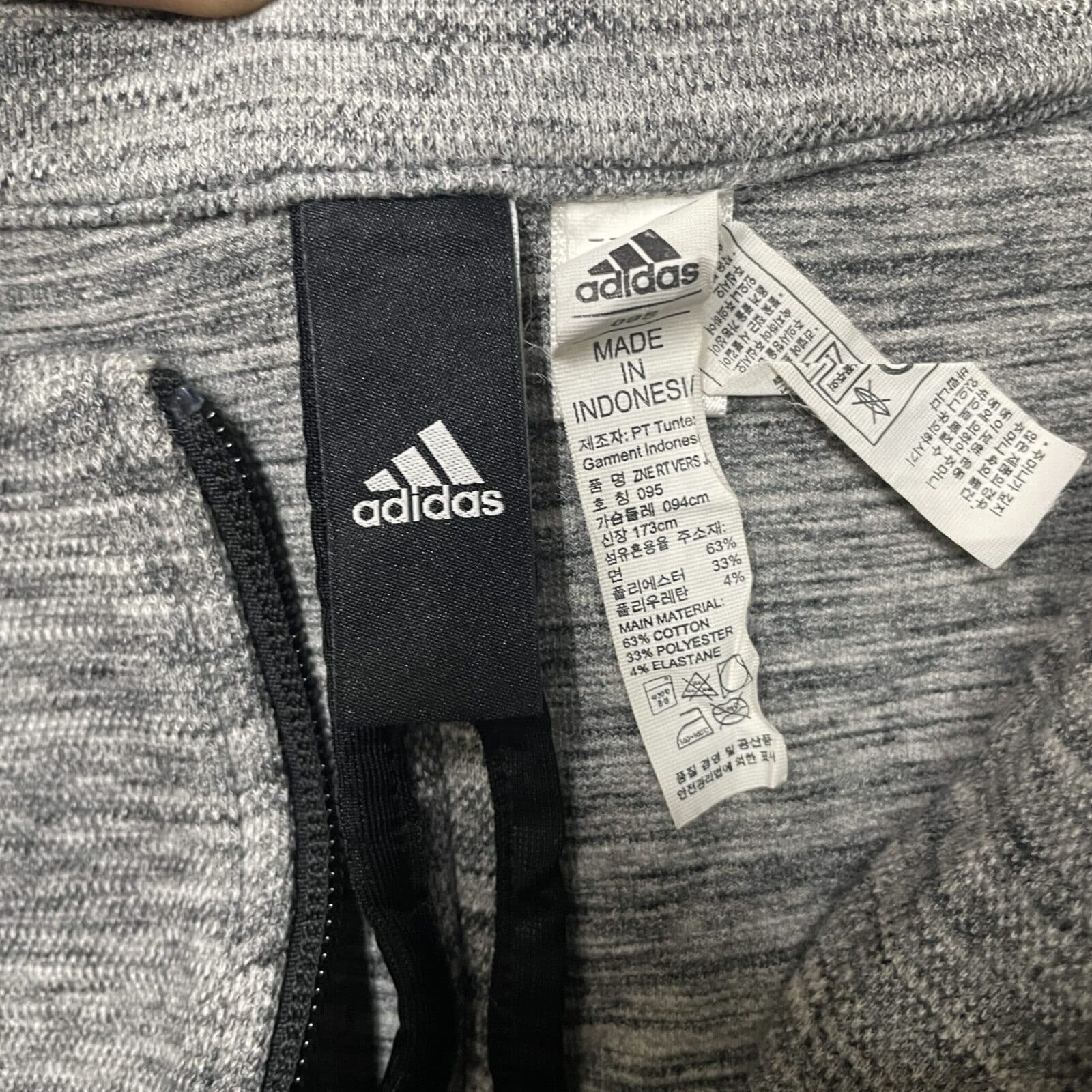 Adidas thrift track jacket India close-up