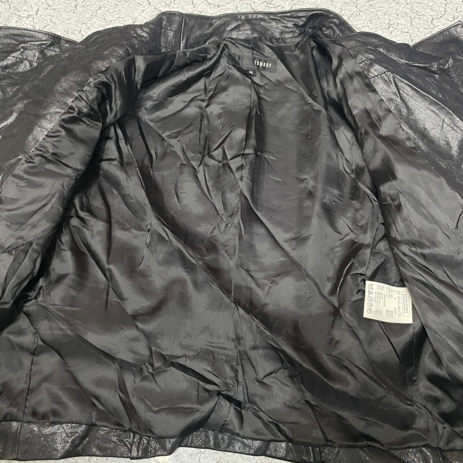 Branded thrift jacket India close-up