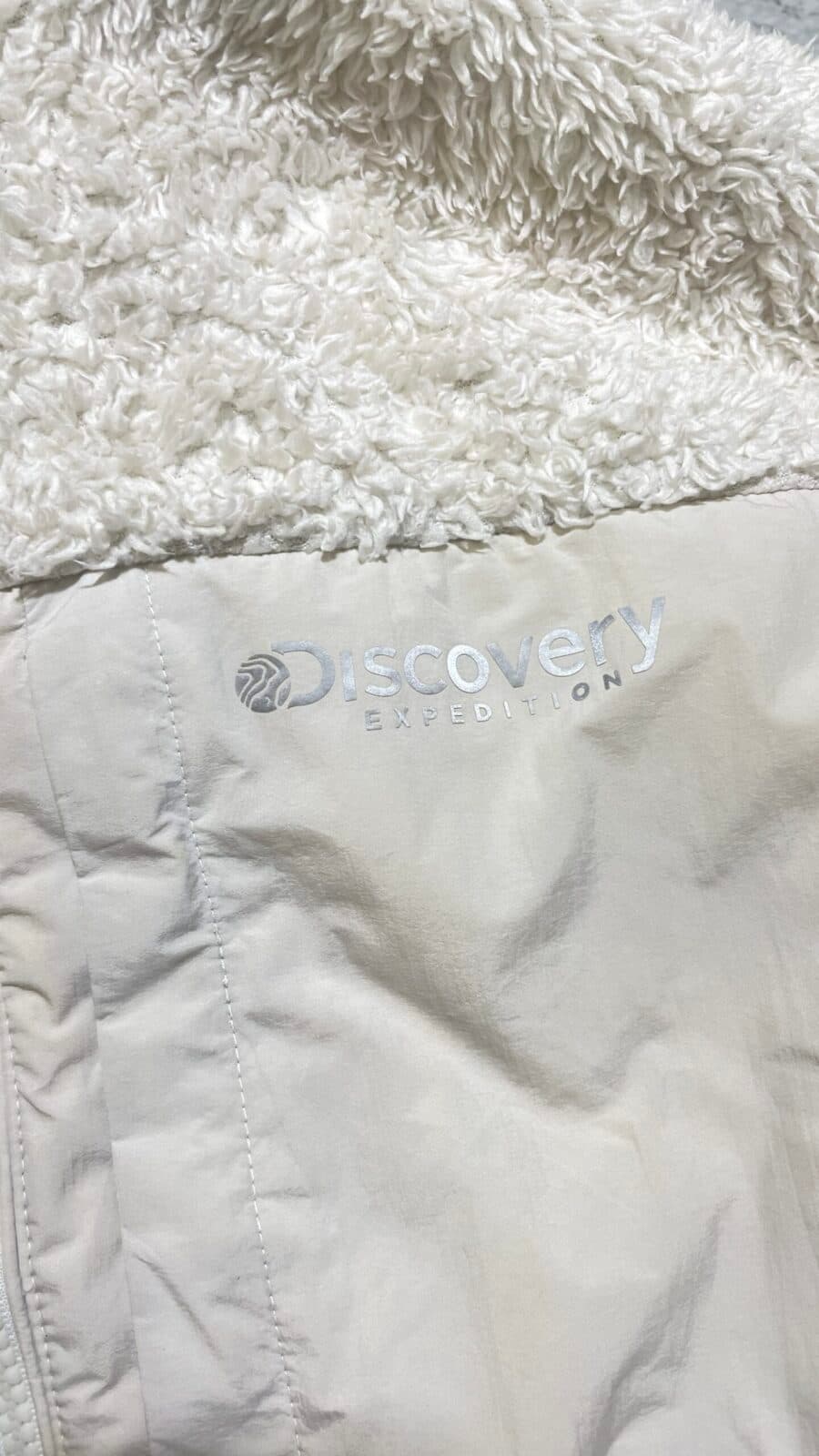 Branded thrift fleece jacket India detail view