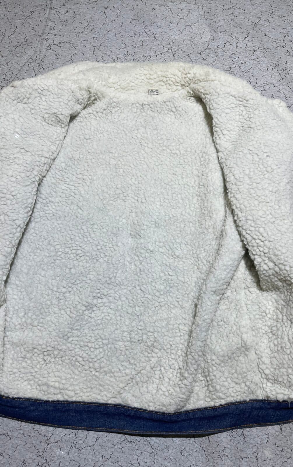 Branded thrift jacket India close-up