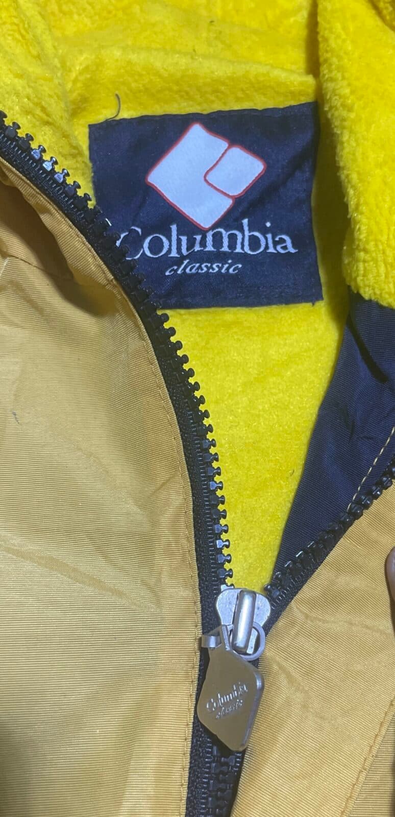 Columbia thrift windbreaker jacket India close-up