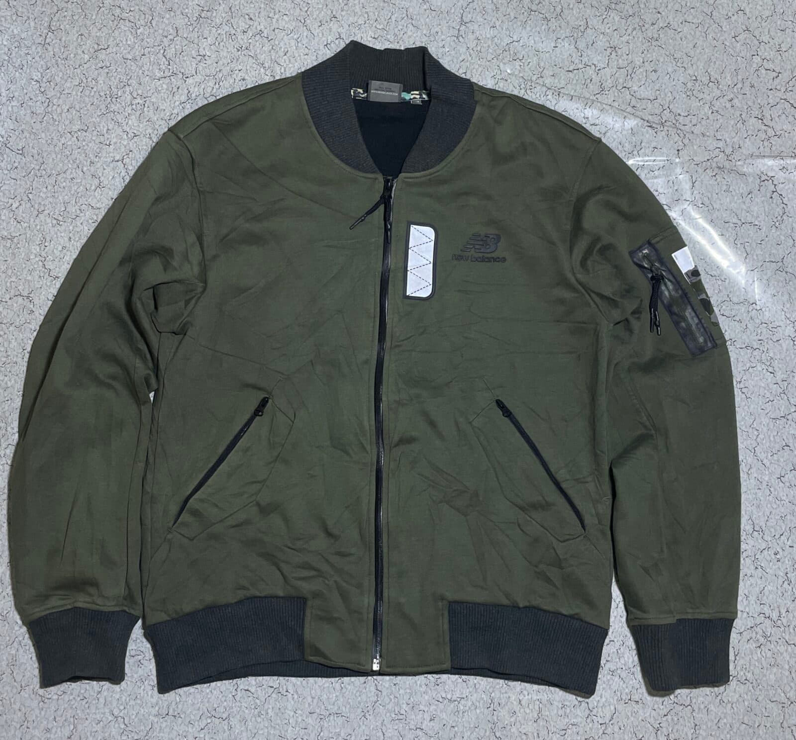 New Balance thrift bomber jacket India back view