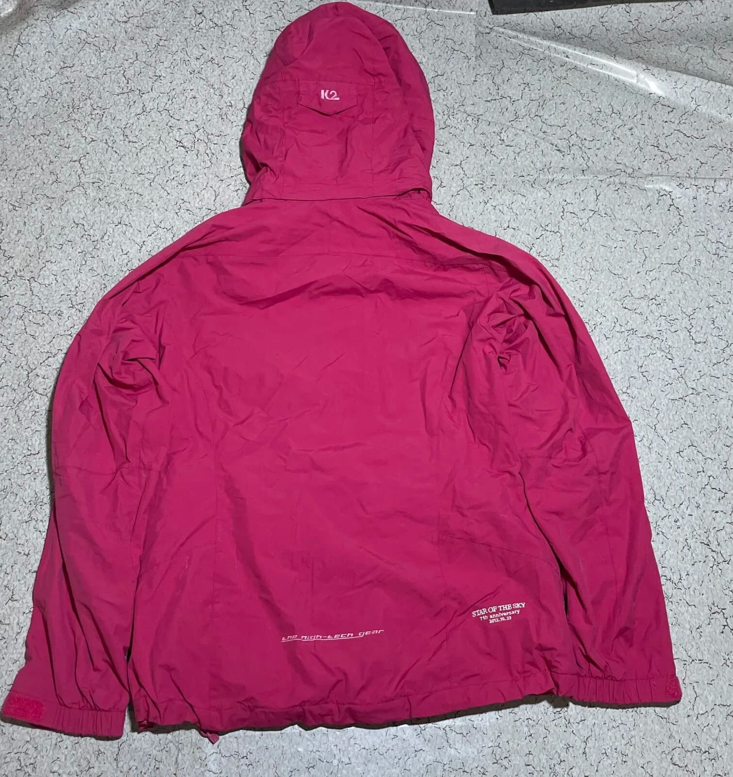 Branded thrift waterproof jacket India back view