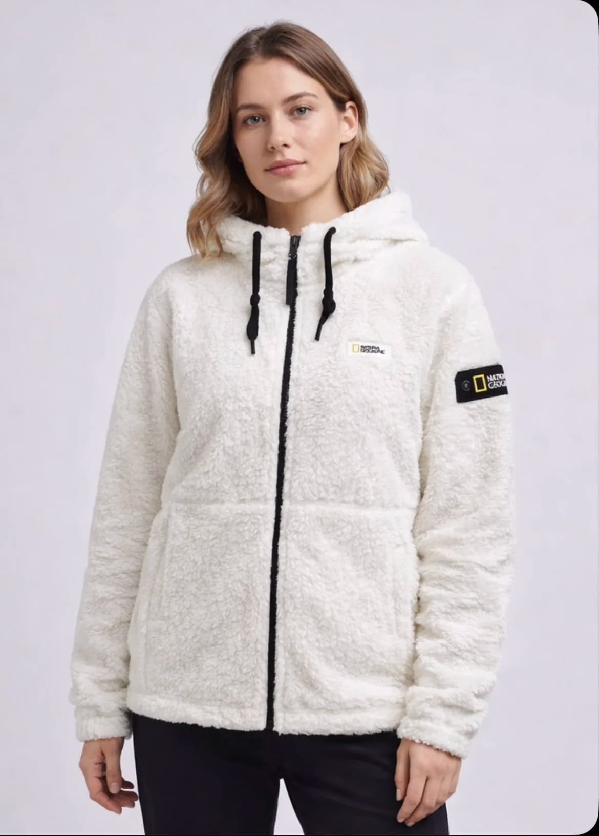 Branded thrift fleece jacket India back view
