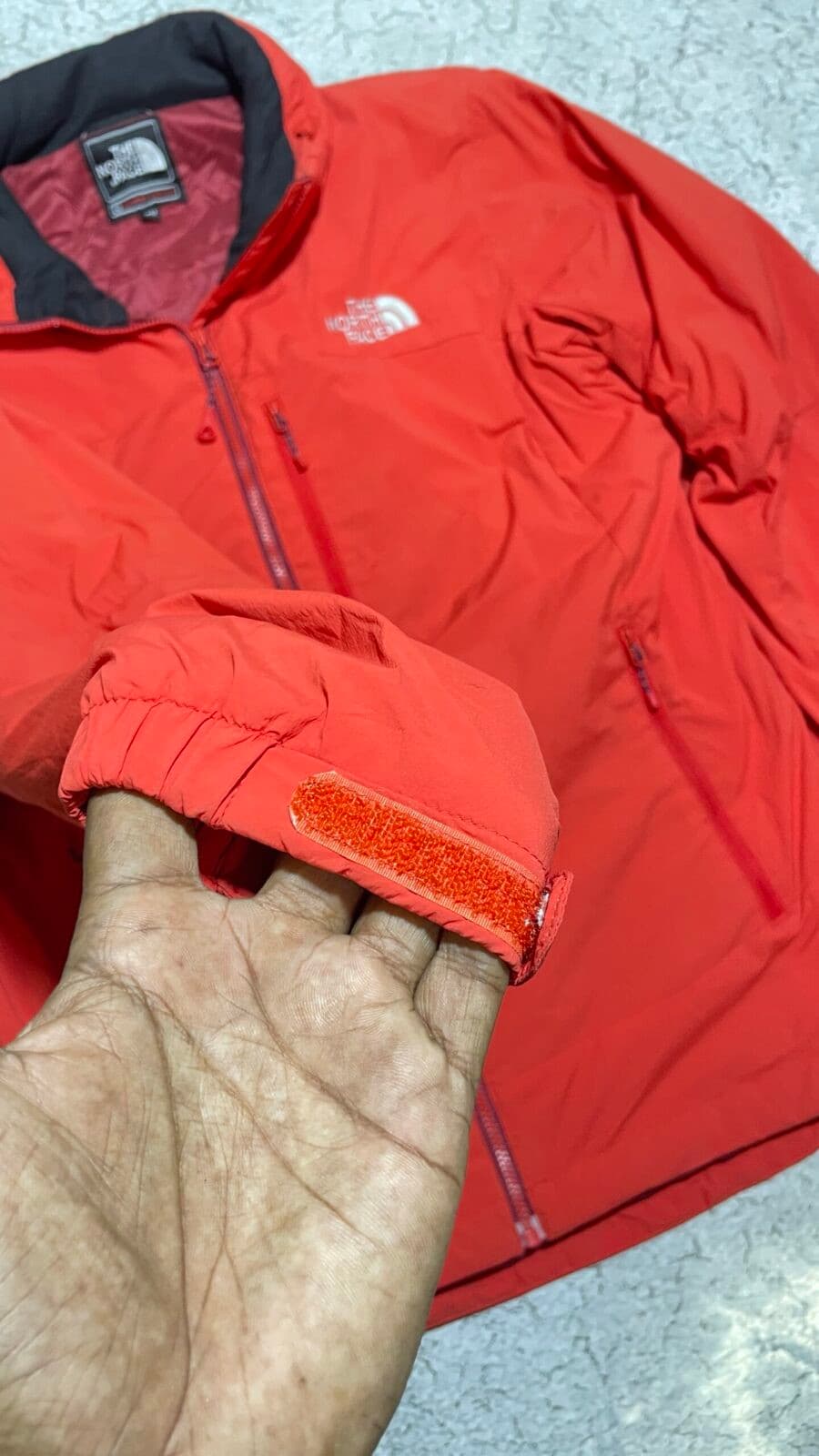 The North Face thrift jacket India close-up