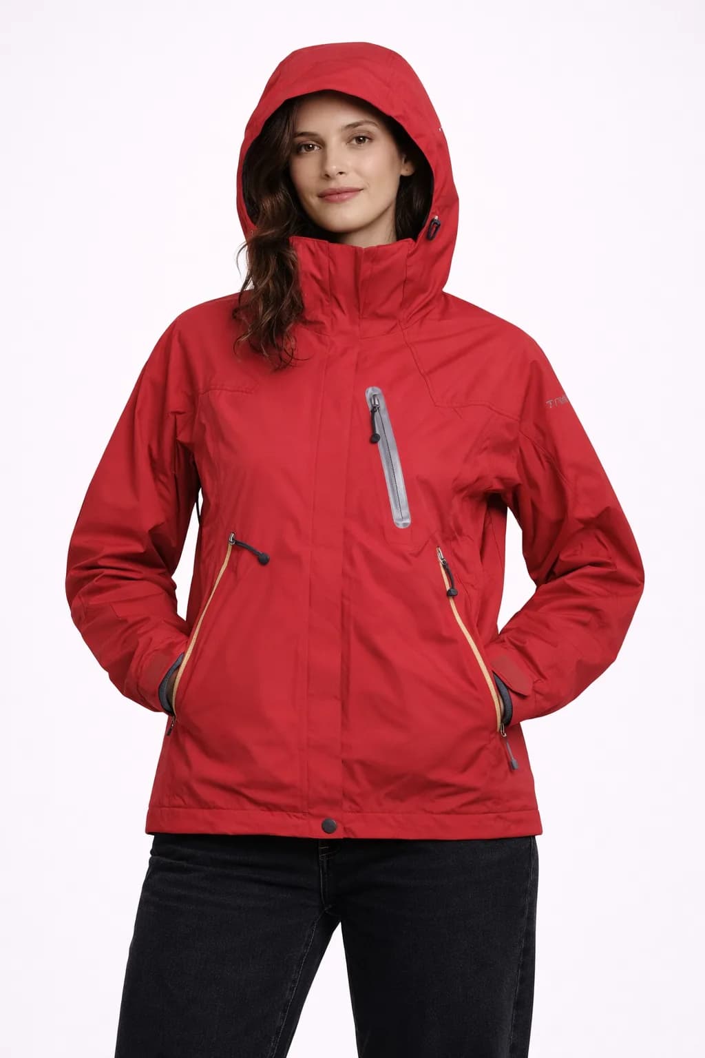 Columbia Titanium Omni-Tech Waterproof Hooded Jacket Red Women’s M