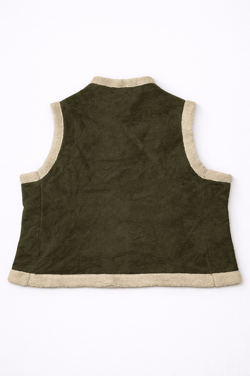 Branded thrift fleece jacket India close-up