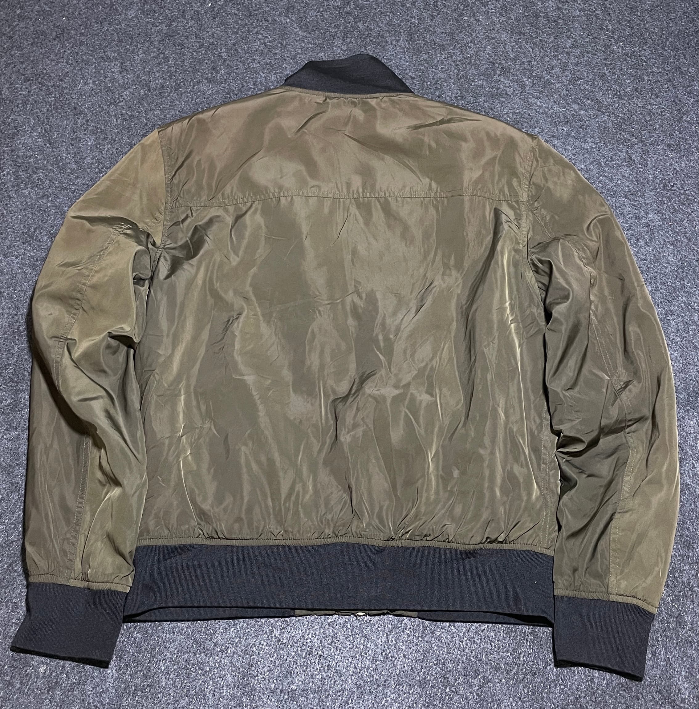 Zara thrift bomber jacket India back view