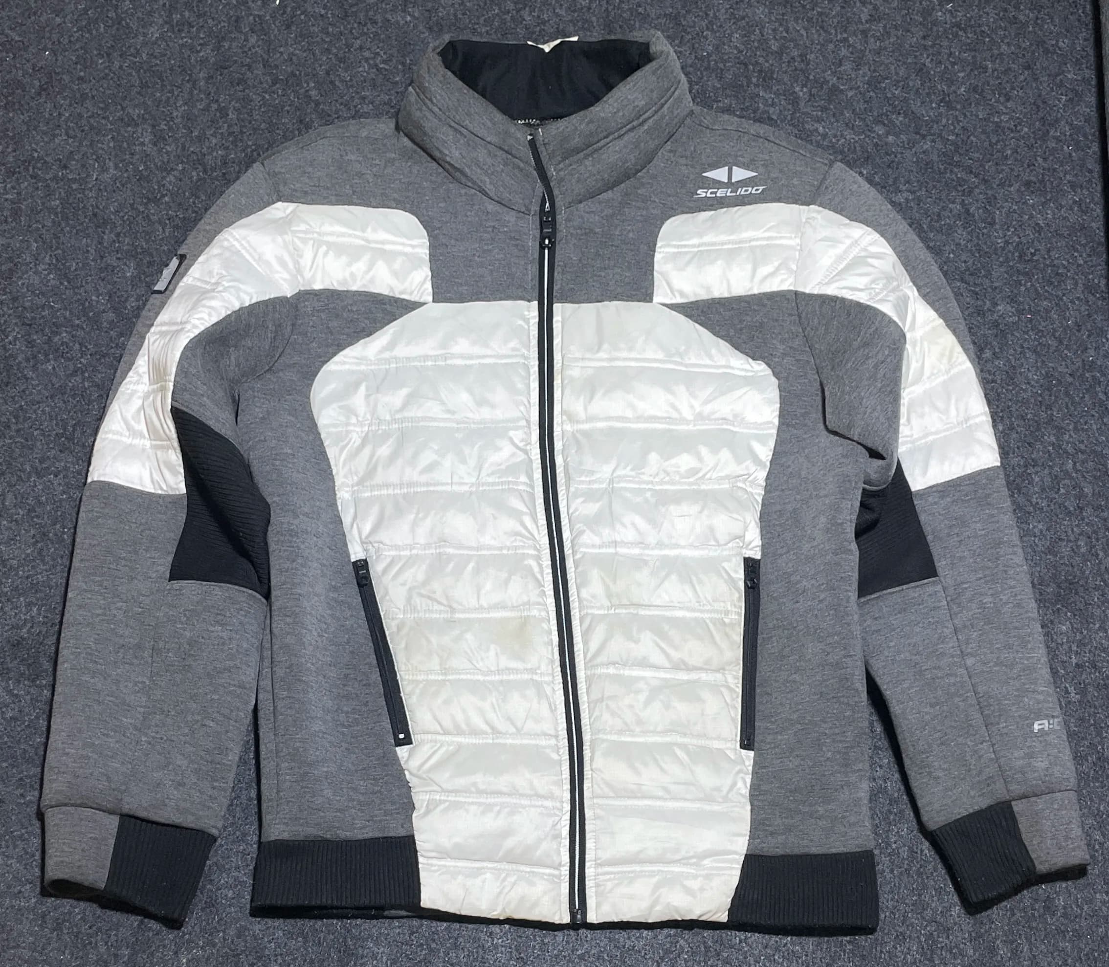 Branded thrift puffer jacket India back view
