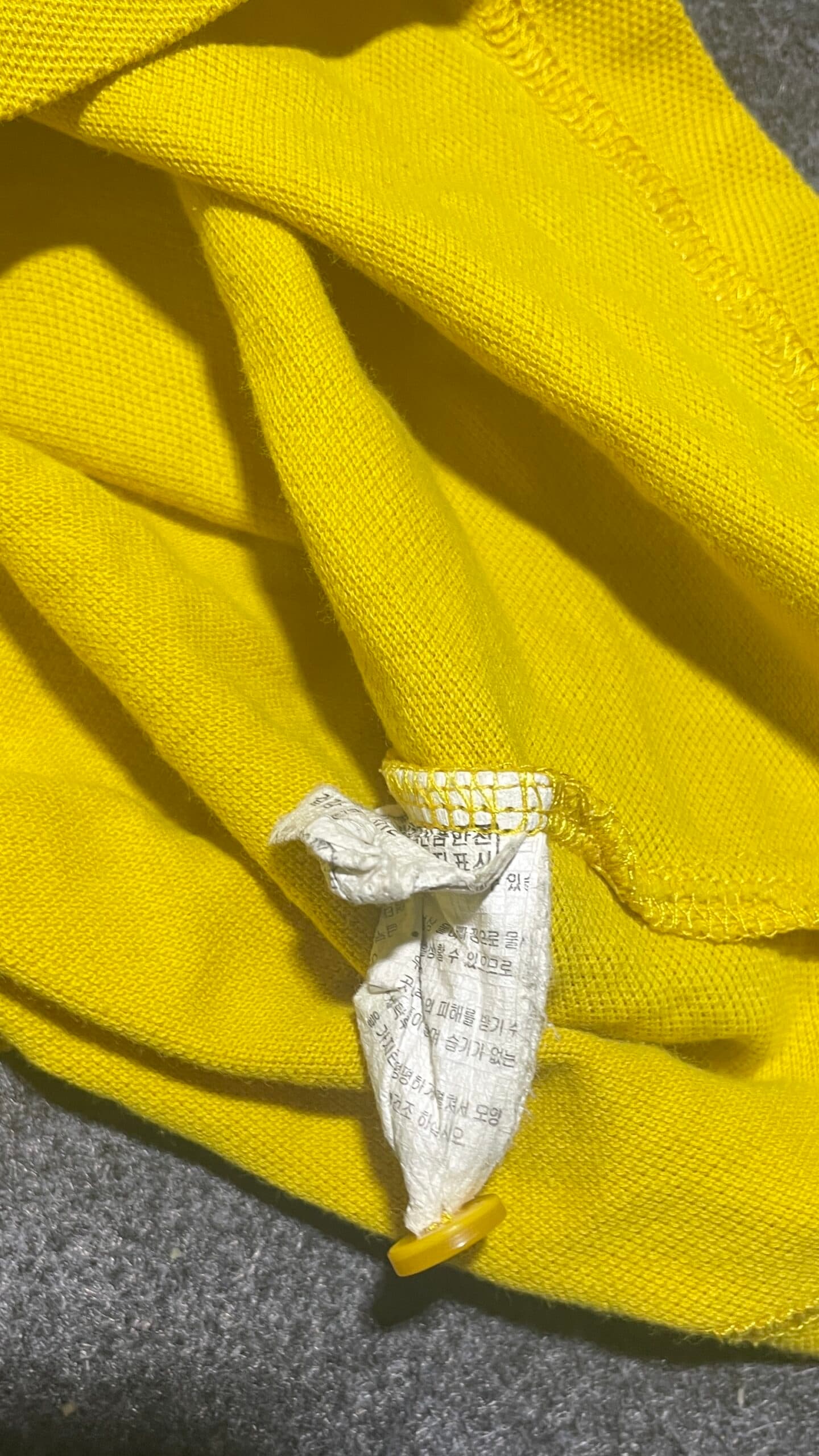 Branded thrift polo shirt India close-up