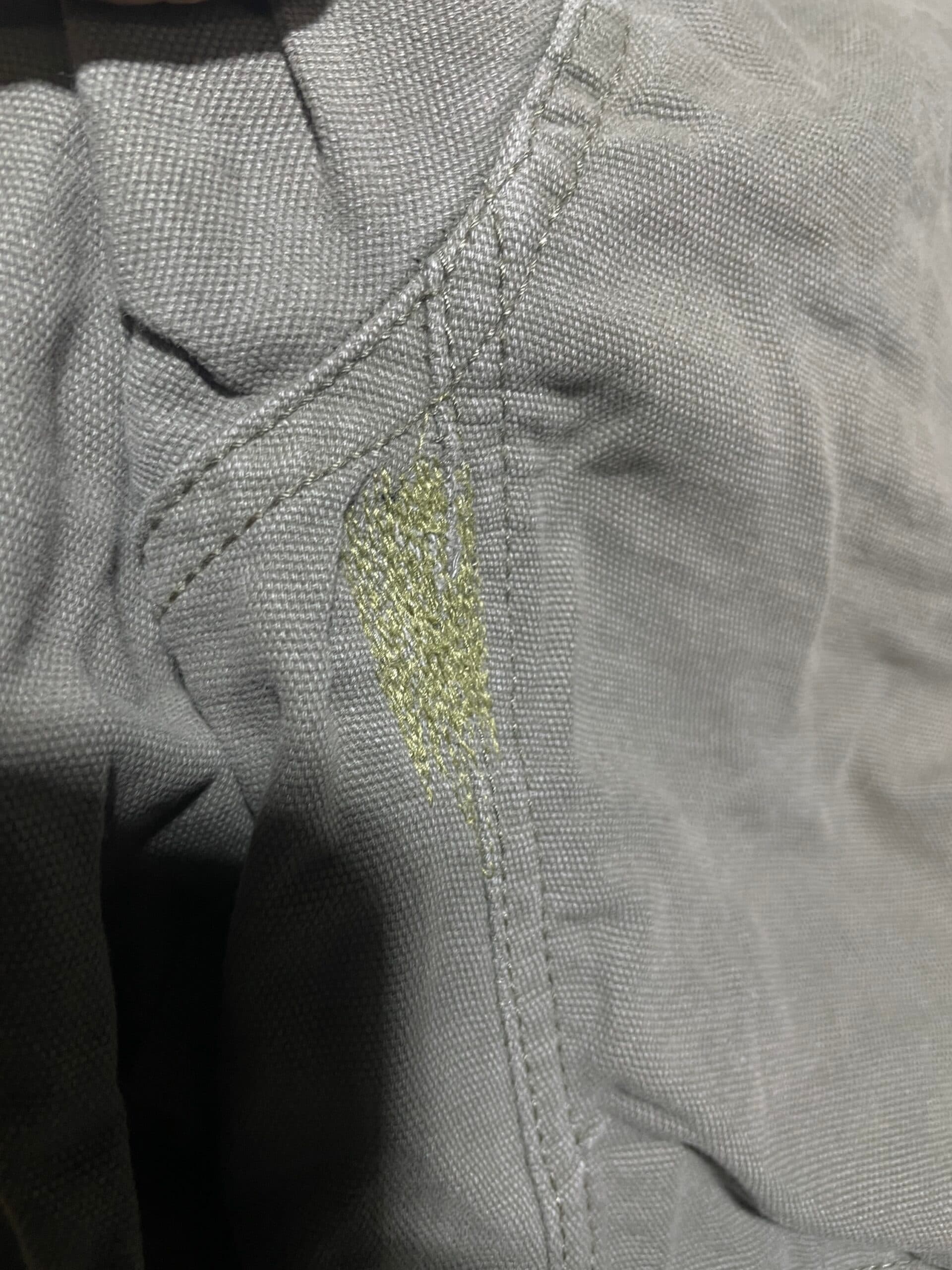 Branded thrift jacket India detail view