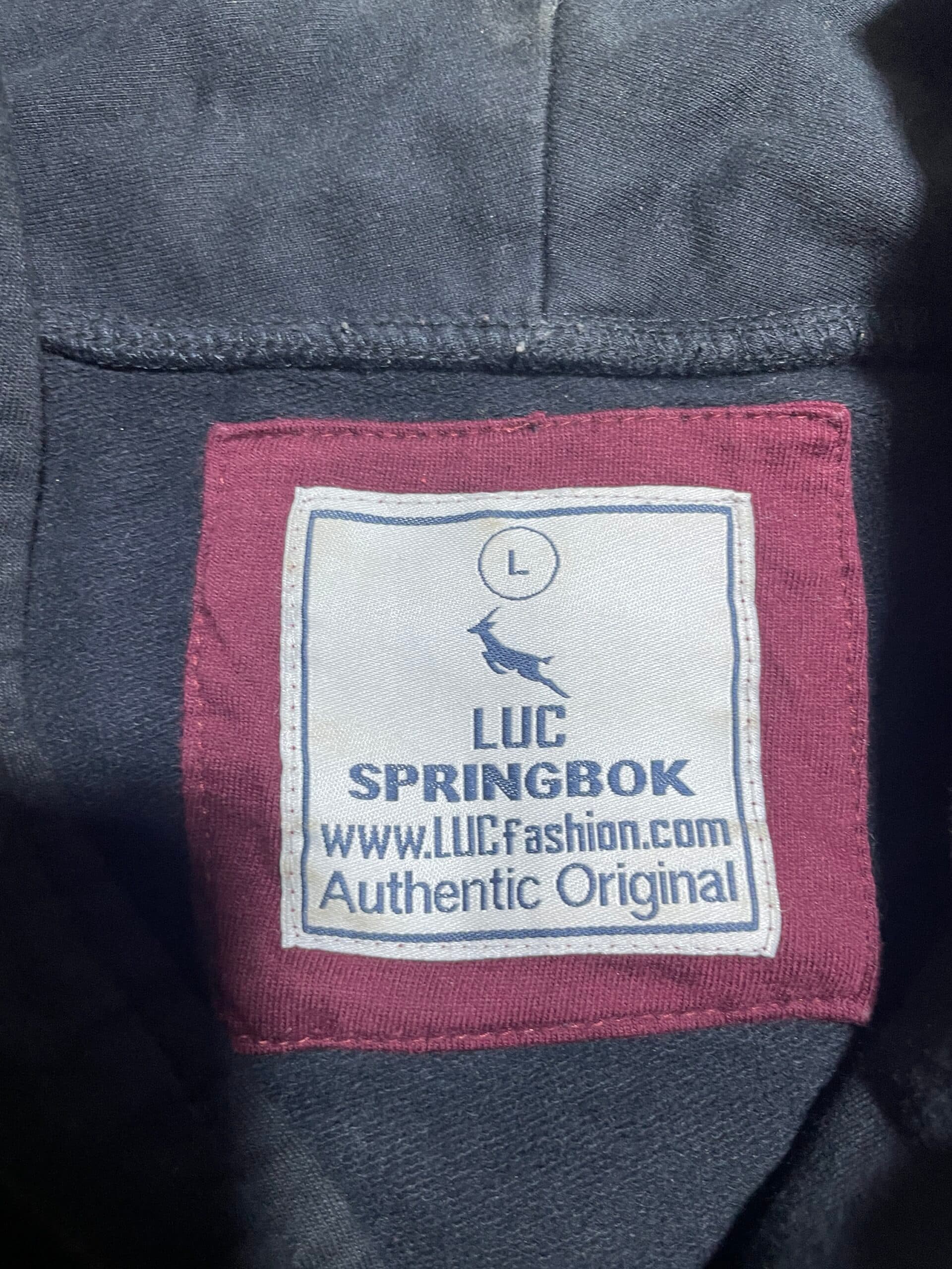 Branded thrift jacket India detail view