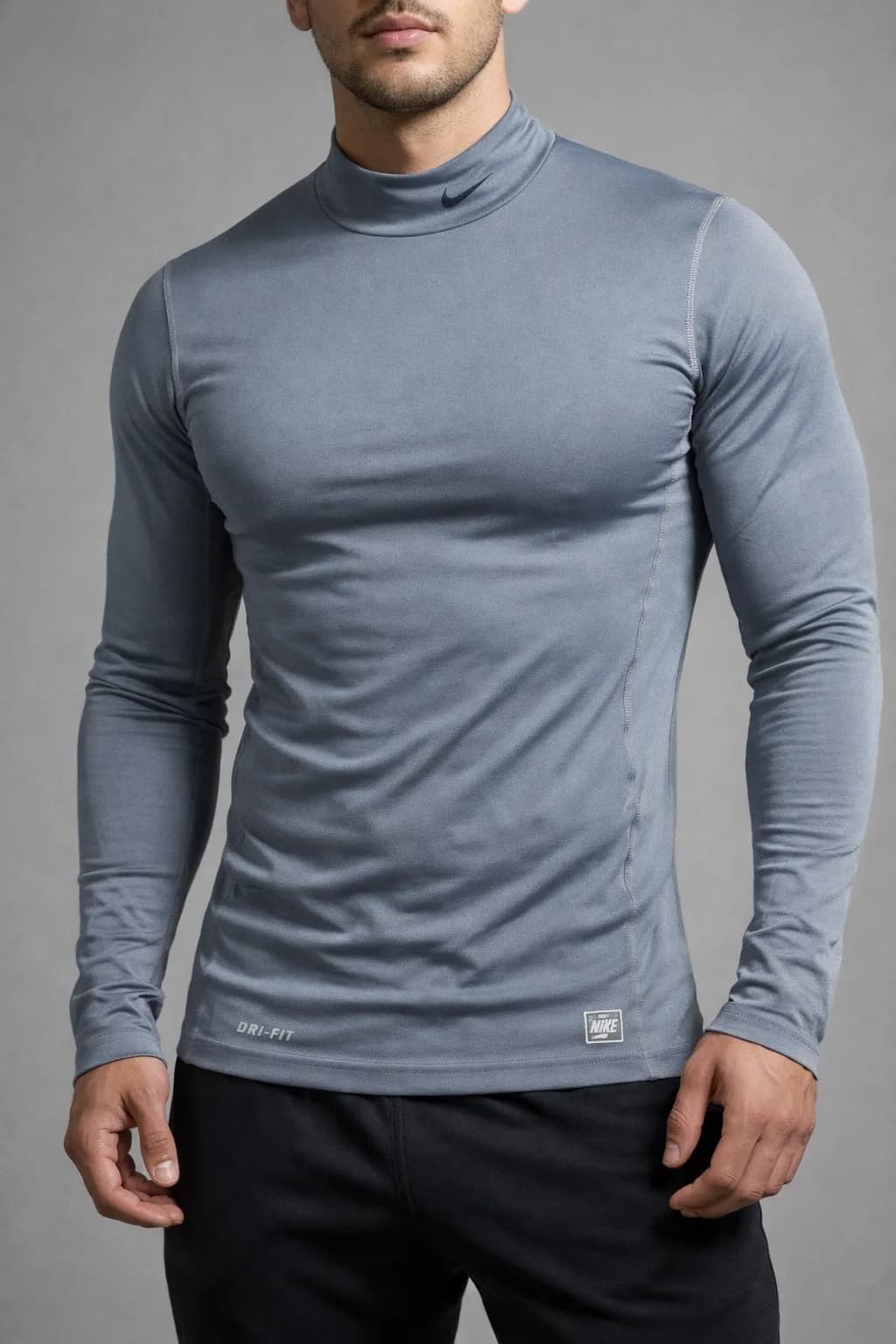 Nike Pro Combat High Neck Compression Tshirt Dark Grey S Excellent