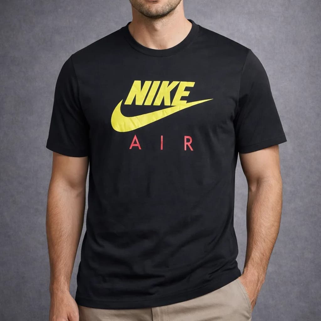 Nike Air Max Dri Fit Half Sleeve Tshirt Black L