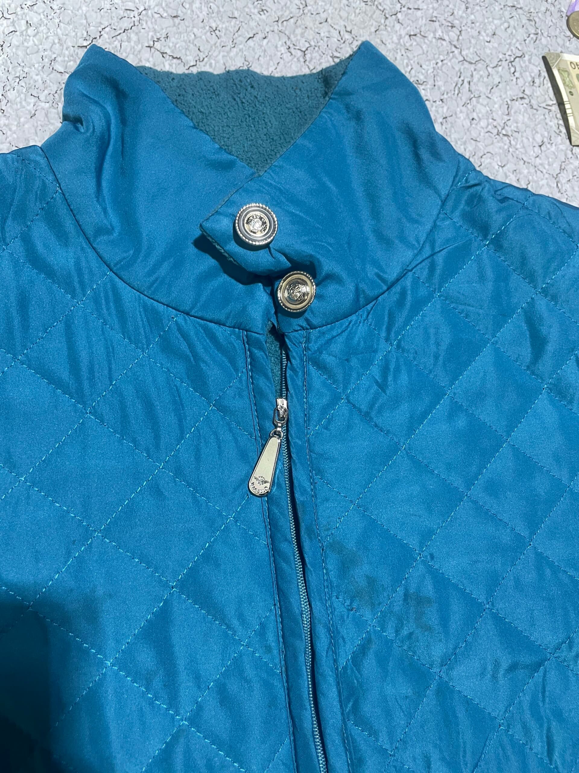 Branded thrift fleece jacket India detail view