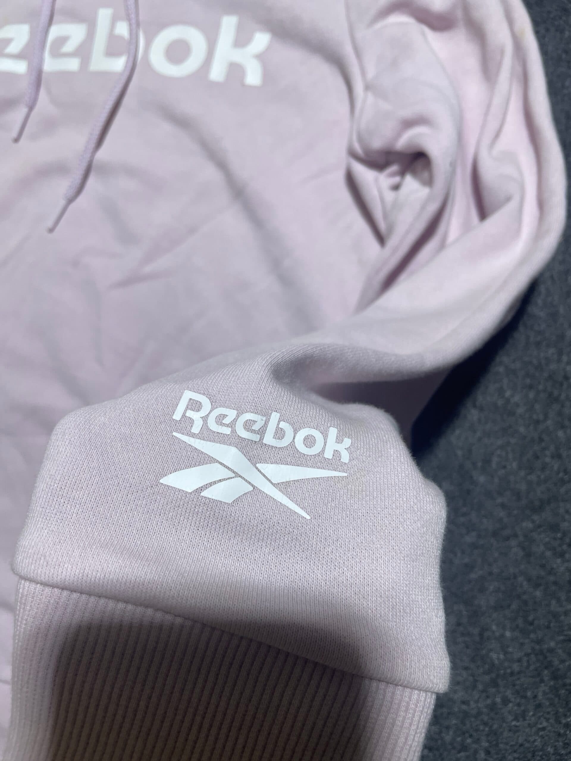 Reebok thrift hoodie India close-up