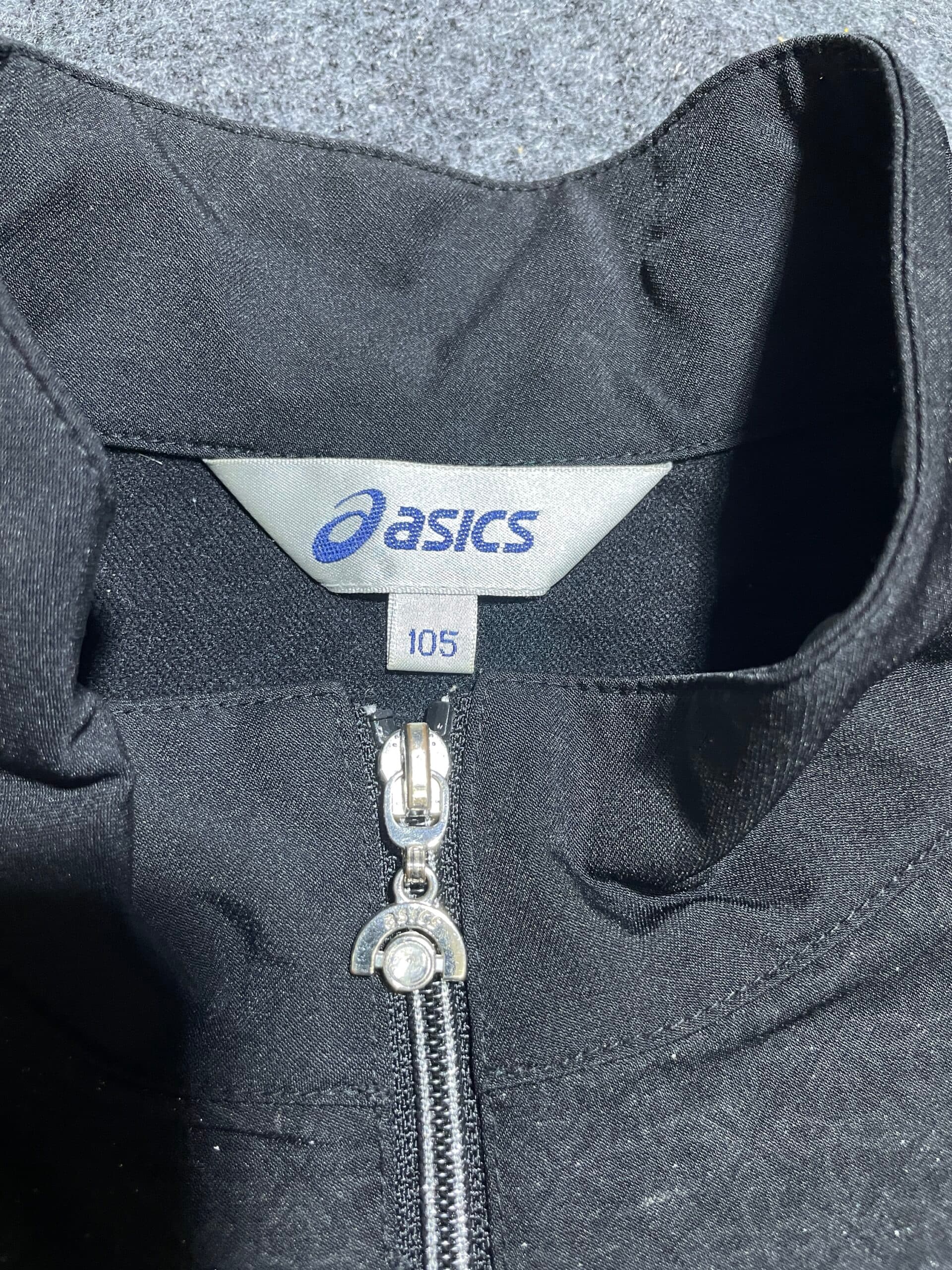 Branded thrift track jacket India close-up