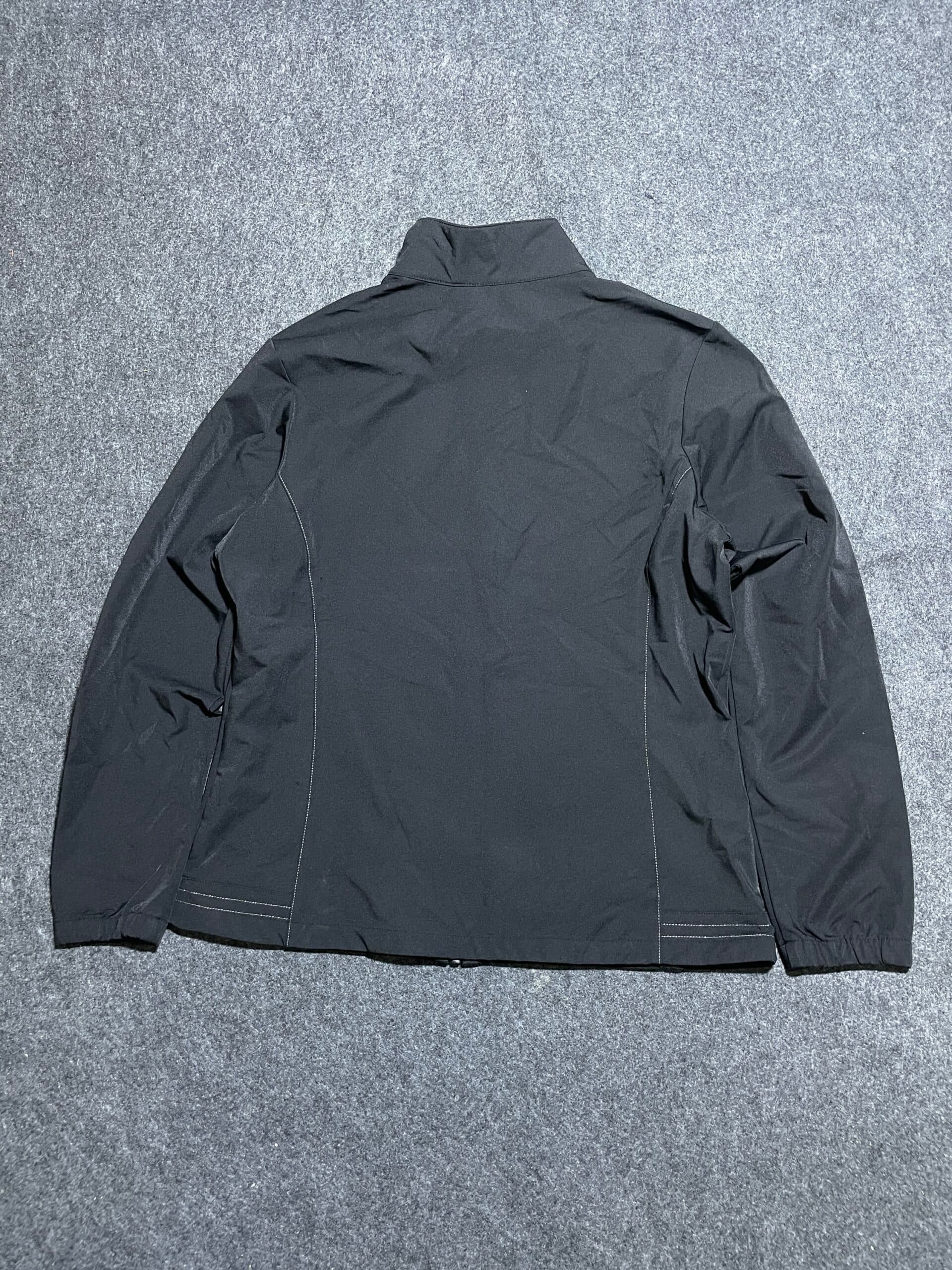 Branded thrift track jacket India detail view