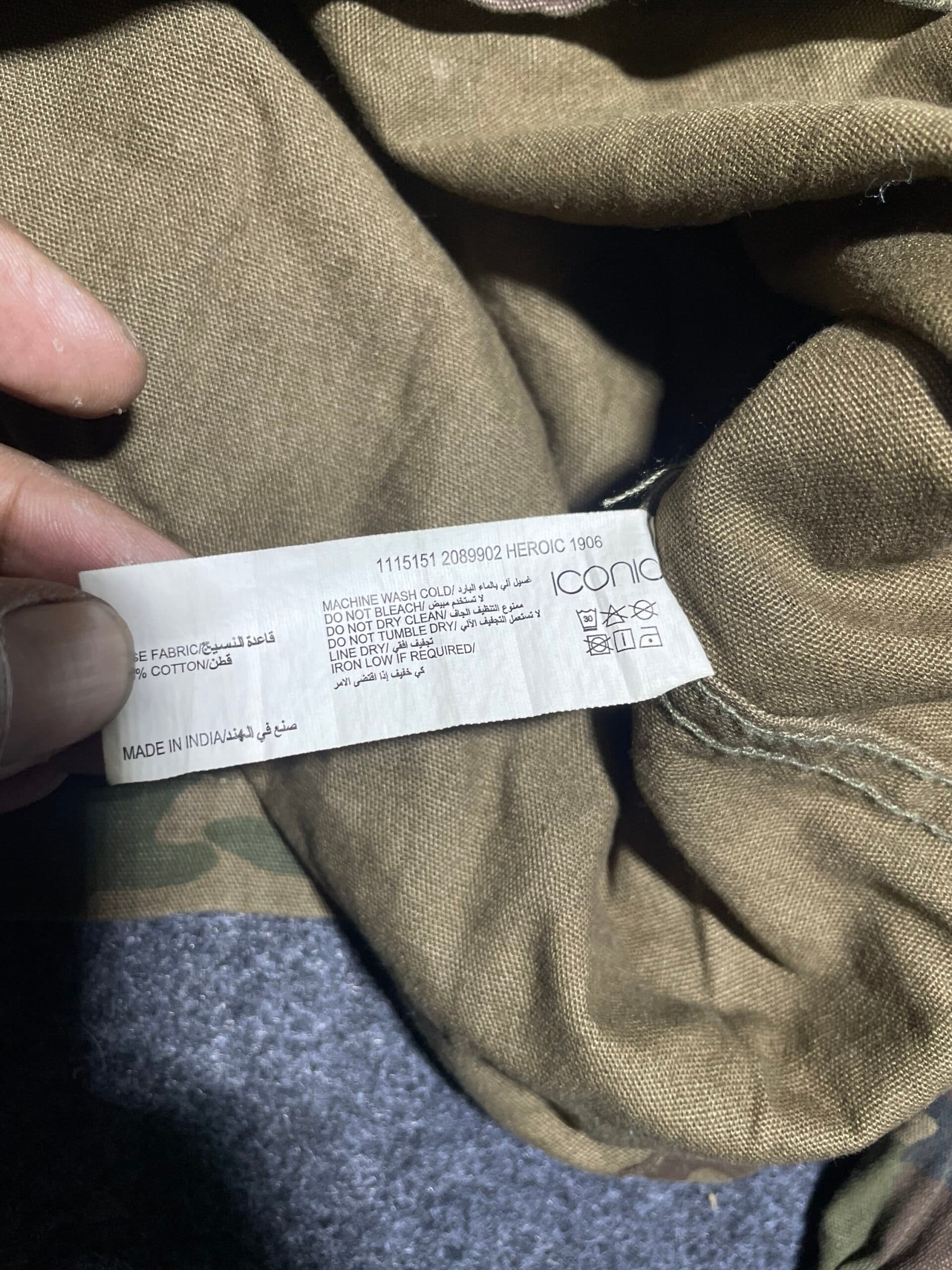 Branded thrift shirt India detail view