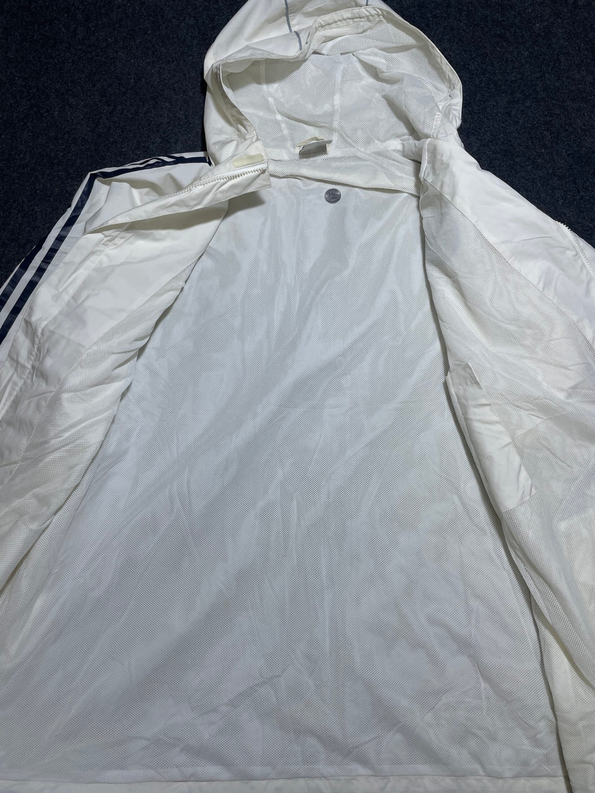 Adidas thrift jacket India close-up
