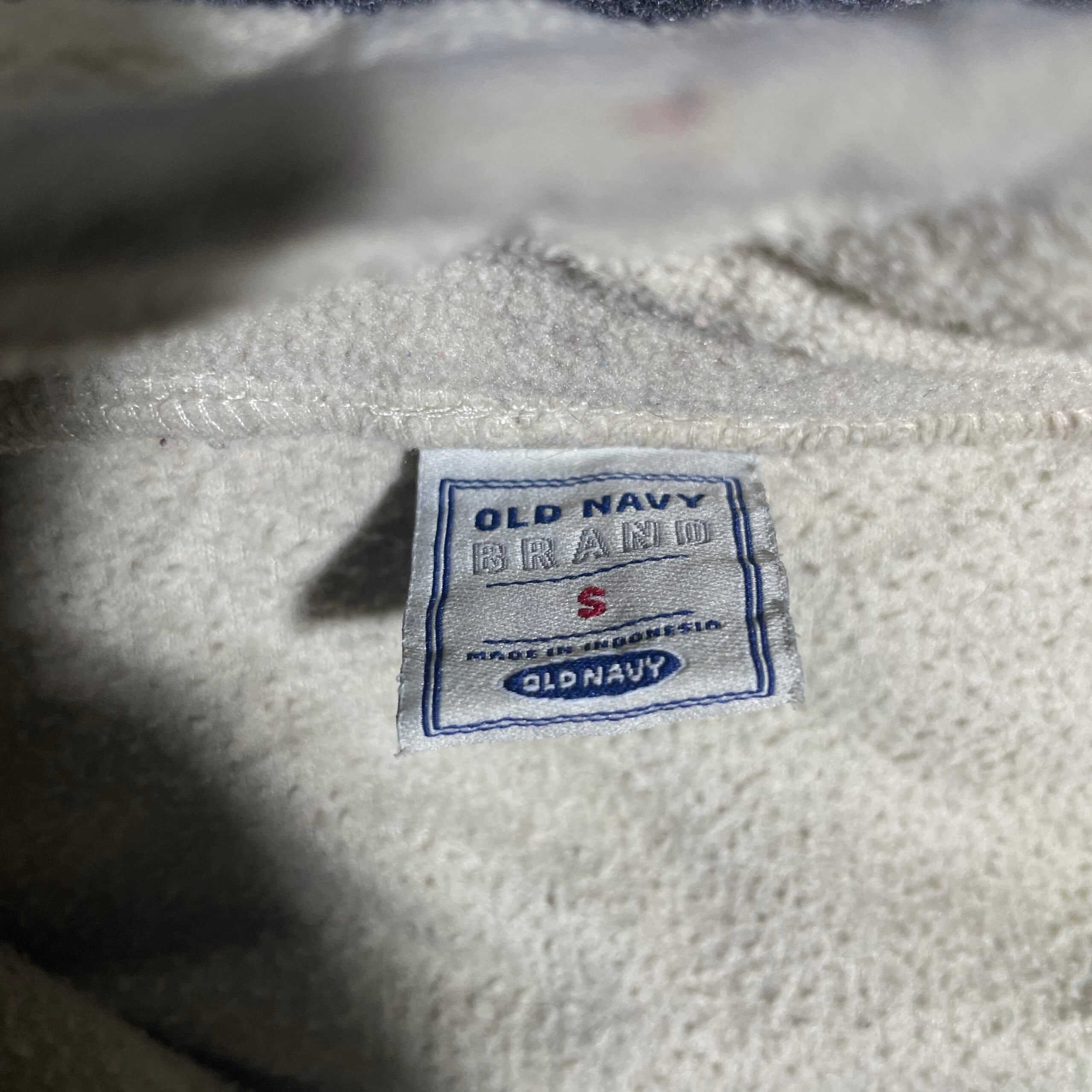 Branded thrift fleece jacket India close-up