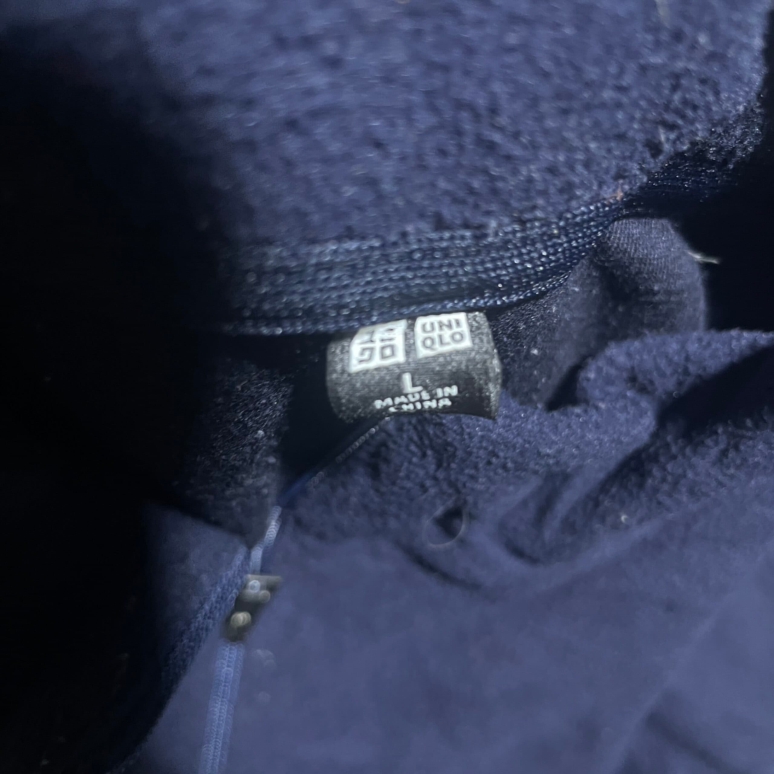 Uniqlo thrift fleece jacket India detail view