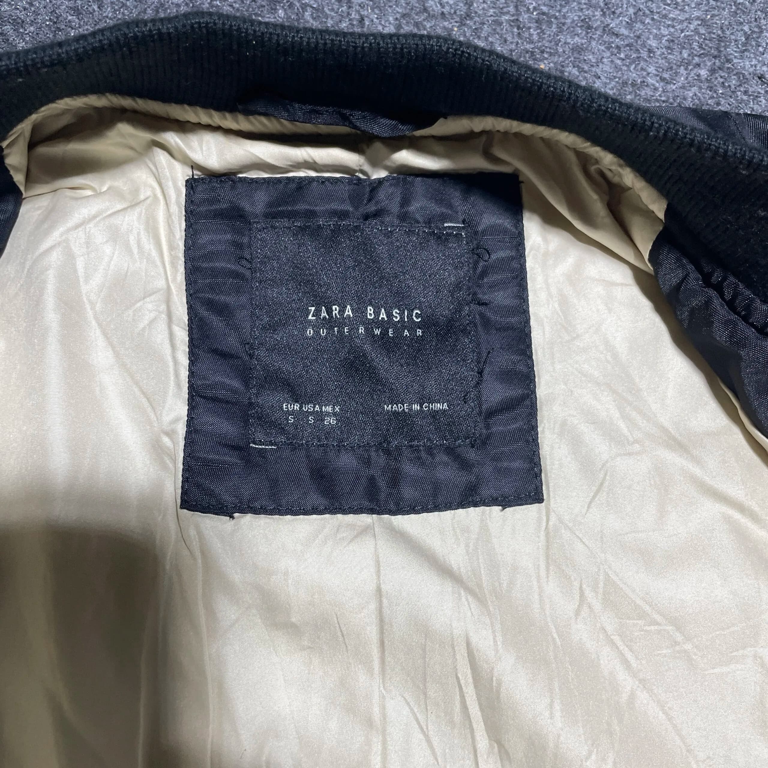 Zara thrift bomber jacket India close-up