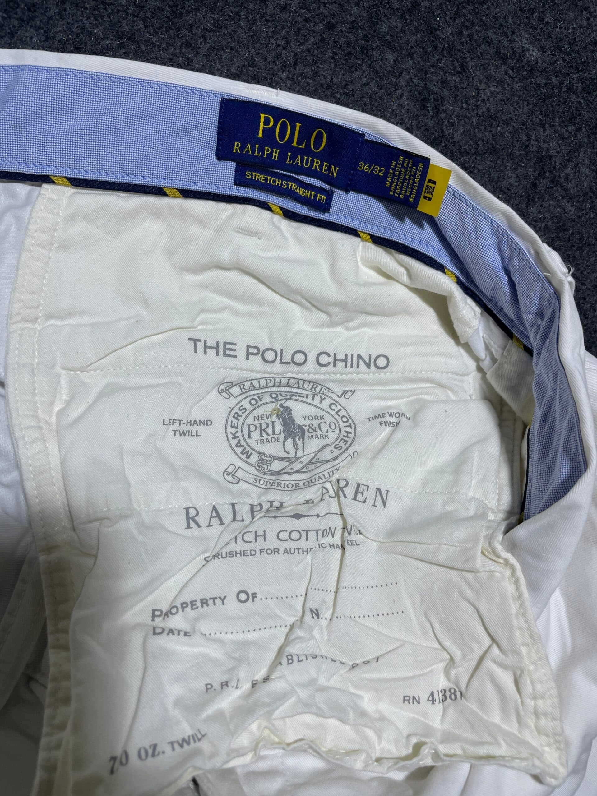 Branded thrift chinos India close-up