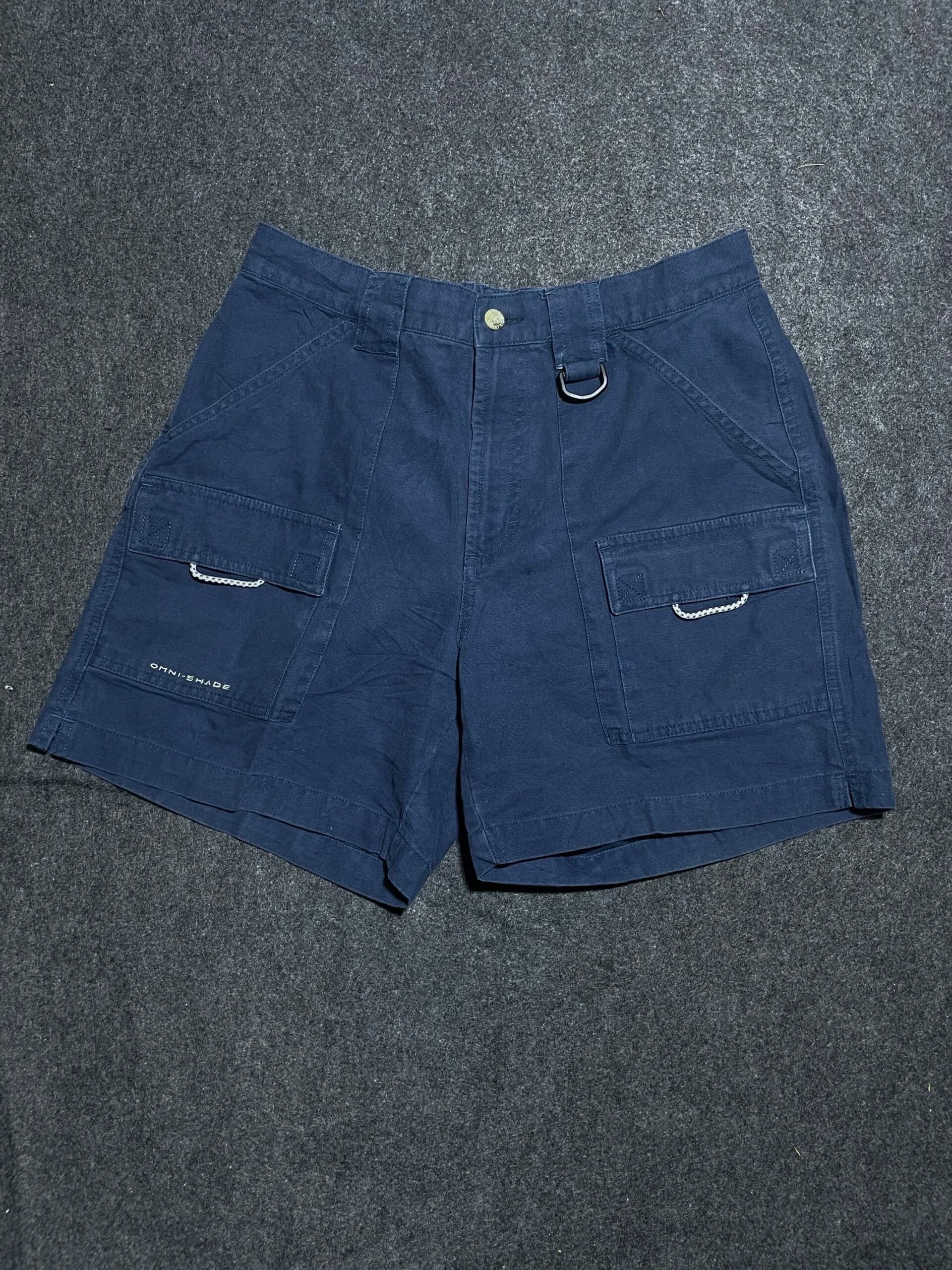 Columbia Omni Shade Denim Shorts Navy M