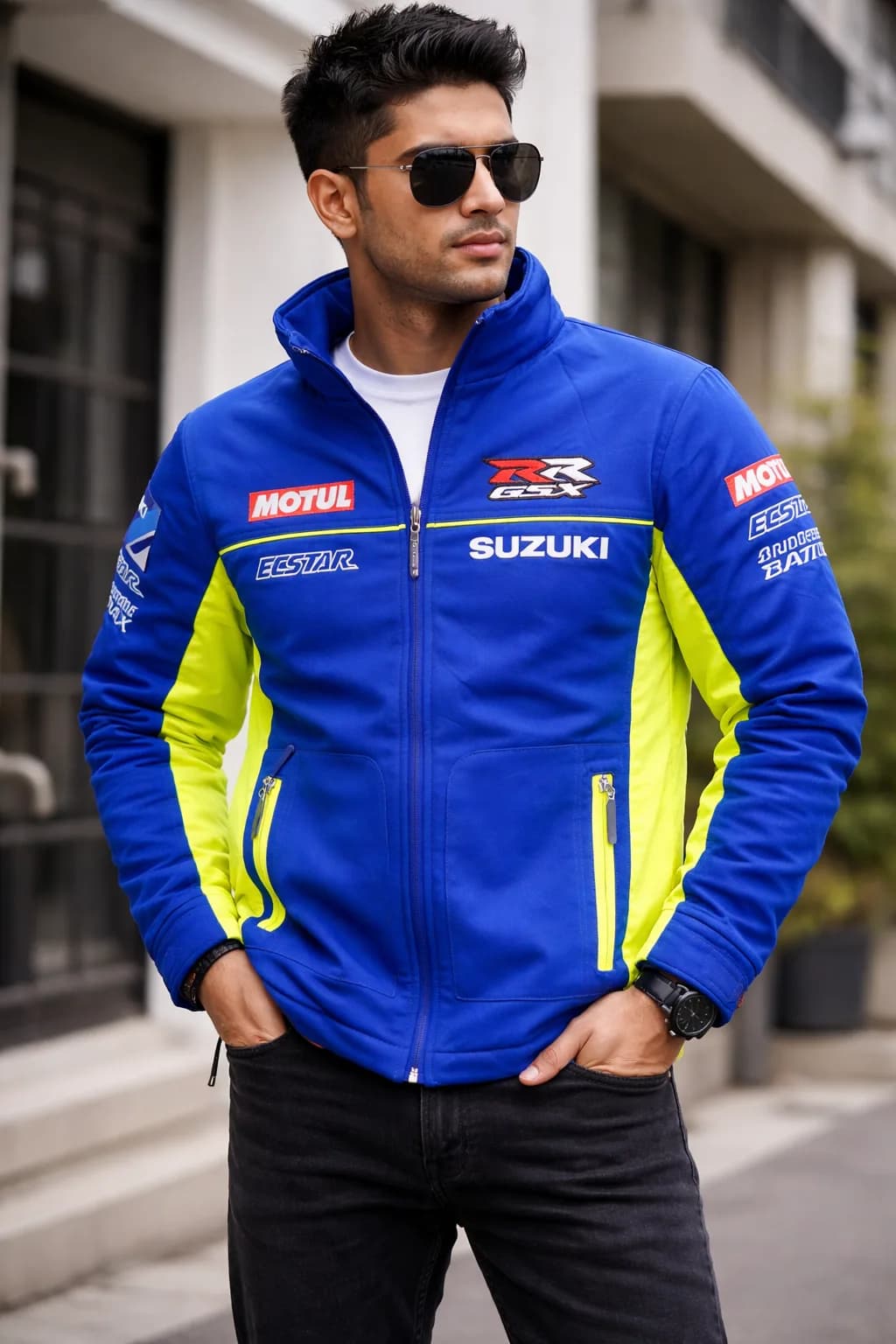 Branded thrift waterproof jacket India back view