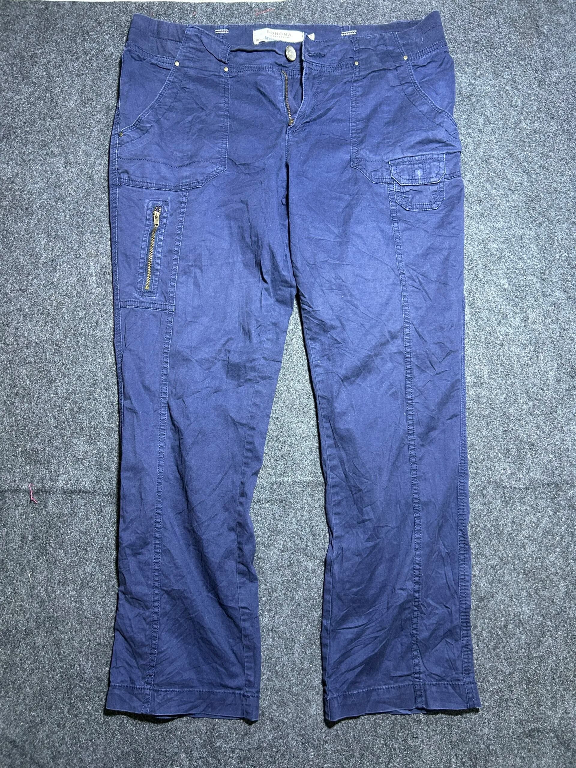 Sonoma Life Style Cargo Straight Fit Navy L thrift clothing India
