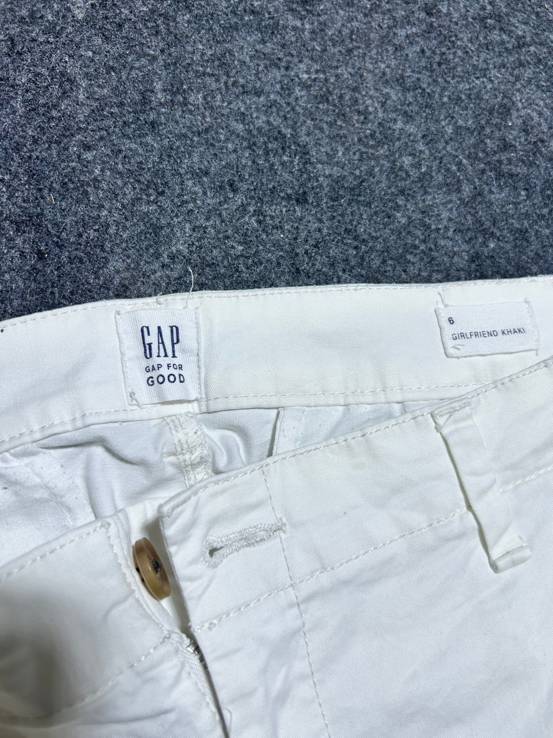 GAP thrift trousers India close-up