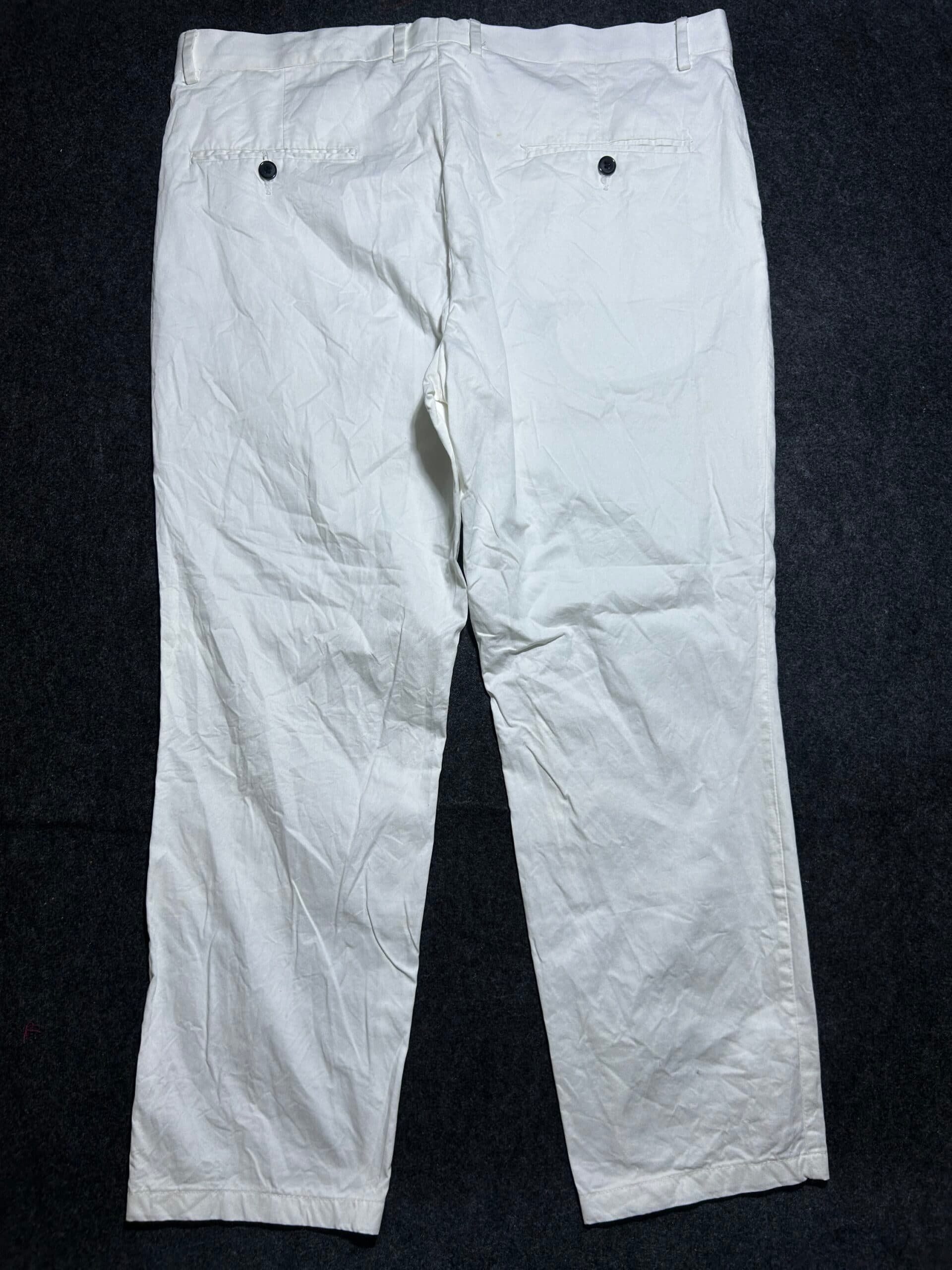 H&M original Skinny Fit Mens Formal pant White 38 thrift clothing India detail view
